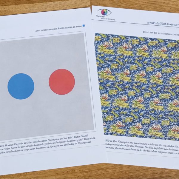 Fusionstafeln A4 - Sehtrainingsübungen für Augengesundheit